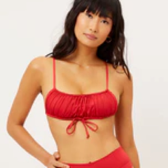 Frankie’s Bikinis Dreamy Top In Cherry